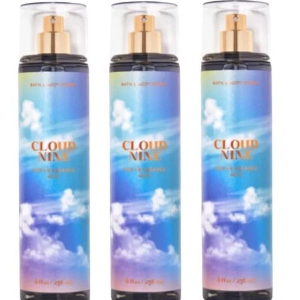 Bath & Body Works CLOUD NINE Fragrance Mist Spray 8 fl oz x 3
